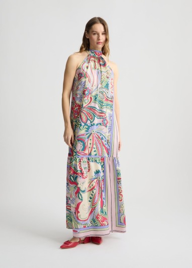 Vestido largo de raso wa5393 | LIU JO