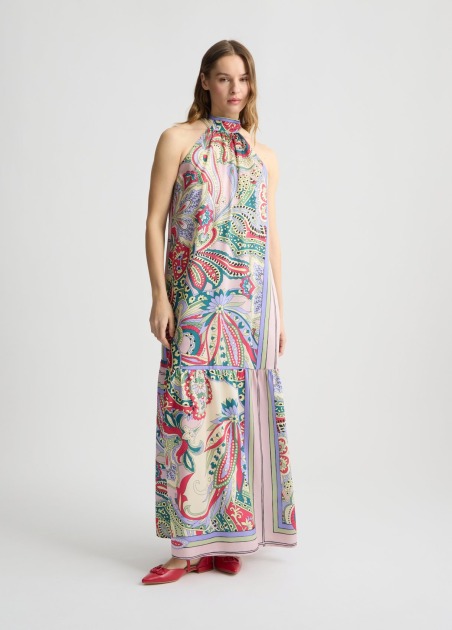 Vestido largo de raso wa5393 | LIU JO