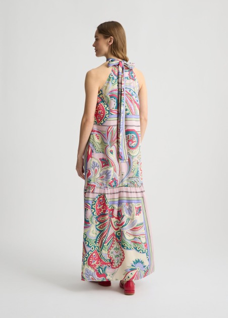 Vestido largo de raso wa5393 | LIU JO