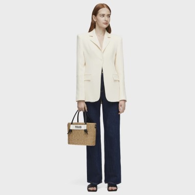 Capazo mediano negro Scoubidou | TOUS