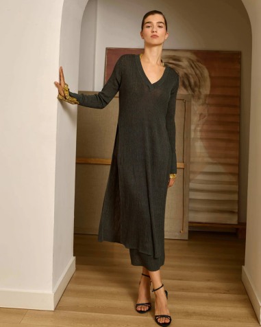 Jersey largo lurex plomo 6634 | IS COMING