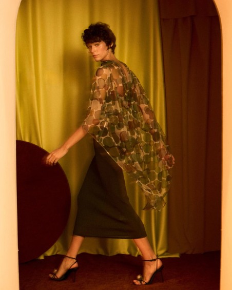 Falda de lurex con canalé plomo 6632 | IS COMING