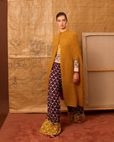 Jersey greca de intarsia amarillo 7173 | IS COMING