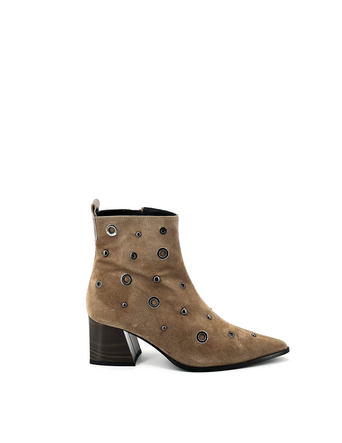 Botin dibia tachas 5596  piel color topo