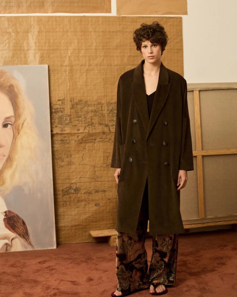 Abrigo de pana kaki 5251-301 | IS COMING 2