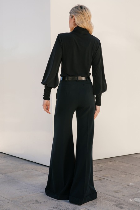 Clem Pantalón en crepe granulado COLOR NUDE | COLOR NUDE