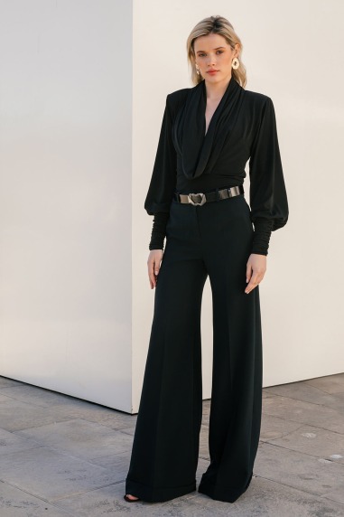 Clem Pantalón en crepe granulado COLOR NUDE | COLOR NUDE